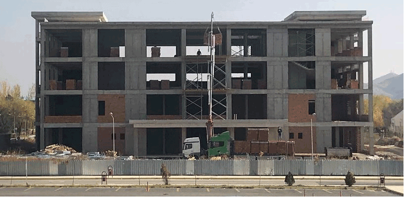 AKÜ Ali Çetinkaya kampüsü merkezi yemekhane, kafeterya, mutfak ve sosyal donatılar inşaatı